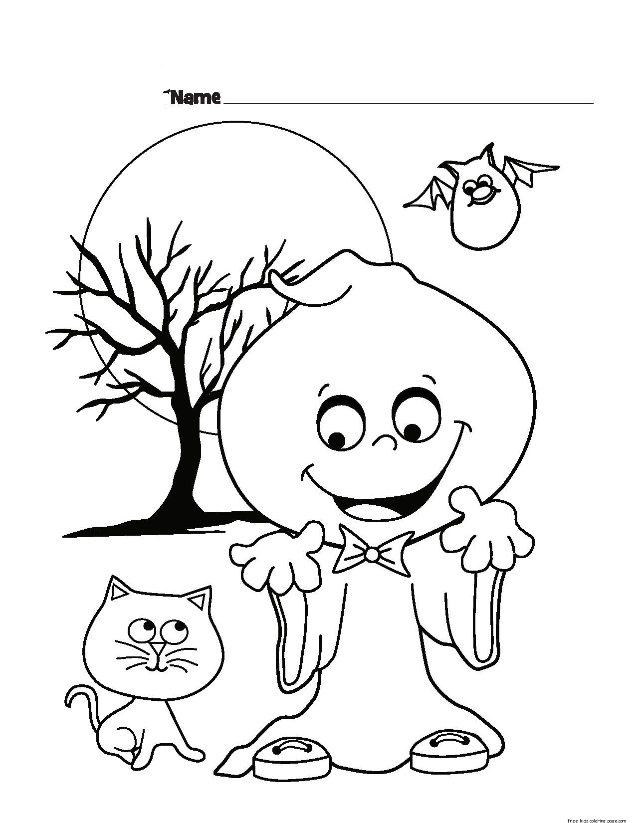 Halloween Ghost Printable Coloring Pages For KidsFree Printable Halloween Ghost Printable Coloring Pages For KidsFree Printable