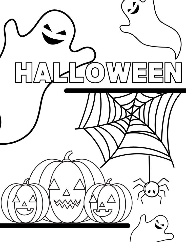 Halloween Printable Color Pages Printable PDF Template Halloween Printable Color Pages Printable PDF Template