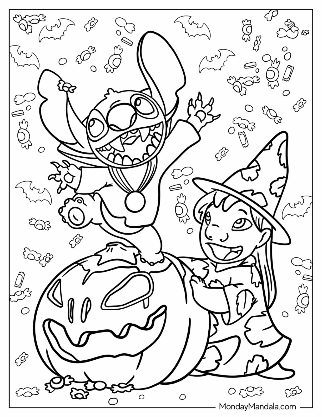 Halloween Stitch Coloring Pages Coloring Nation Halloween Stitch Coloring Pages Coloring Nation