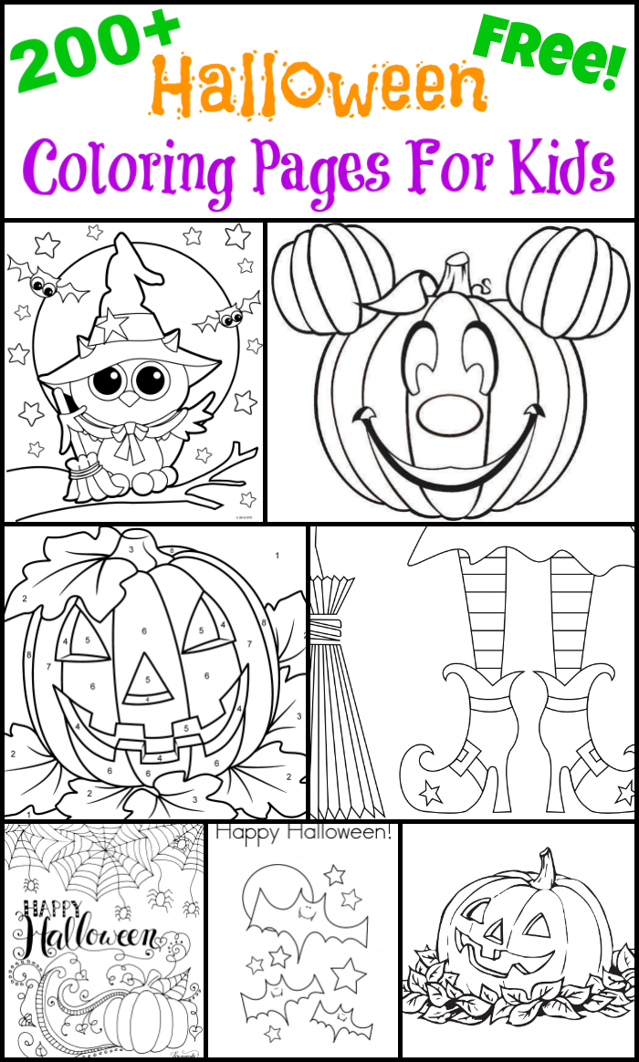 Halloween Themed Printable Halloween Coloring Pages For Kids