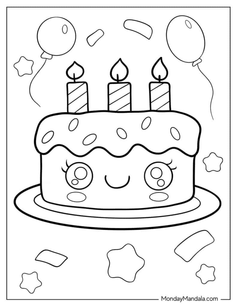 cake coloring pages for adults