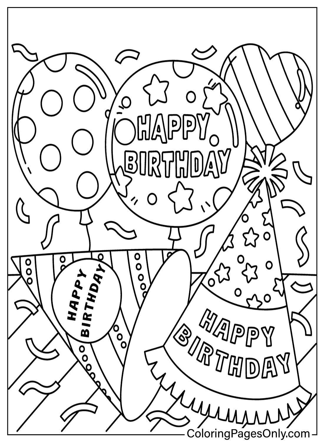Happy Birthday Coloring Page Free Printable Coloring Pages Happy Birthday Coloring Page Free Printable Coloring Pages