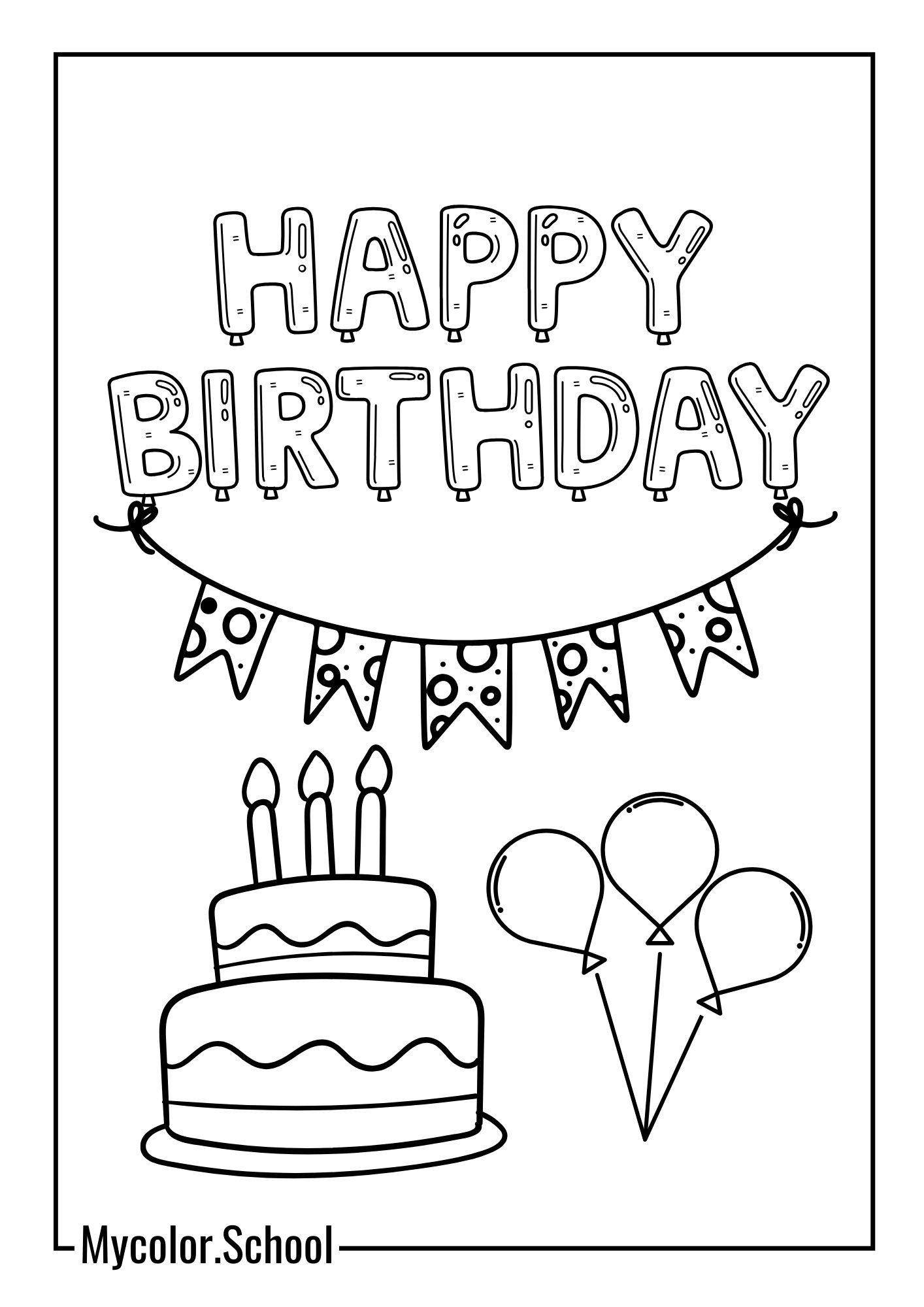 Happy Birthday Coloring Pages 6 Free Printable Coloring Pages For Happy Birthday Coloring Pages 6 Free Printable Coloring Pages For