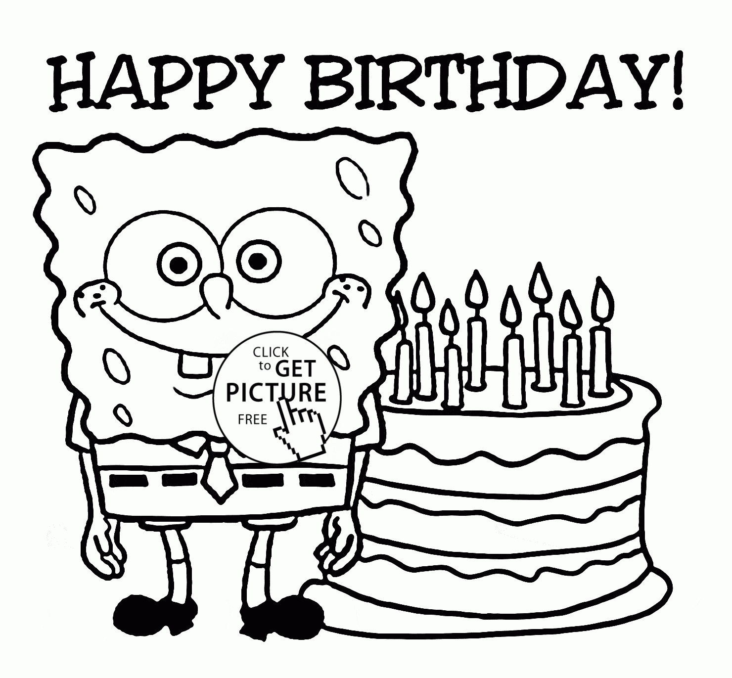 Happy Birthday Printable Coloring Cards