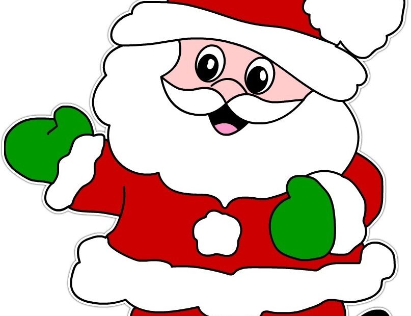 Happy Christmas Santa Claus Printable Coloring Christmas