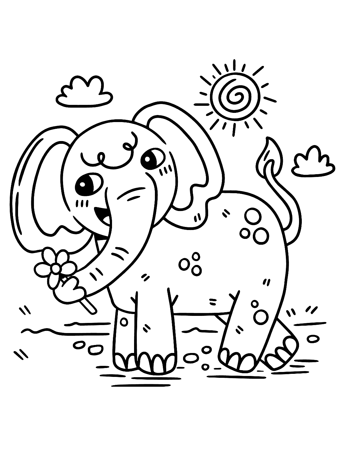 Happy Elephant Color Page Free Printable Coloring Pages Happy Elephant Color Page Free Printable Coloring Pages