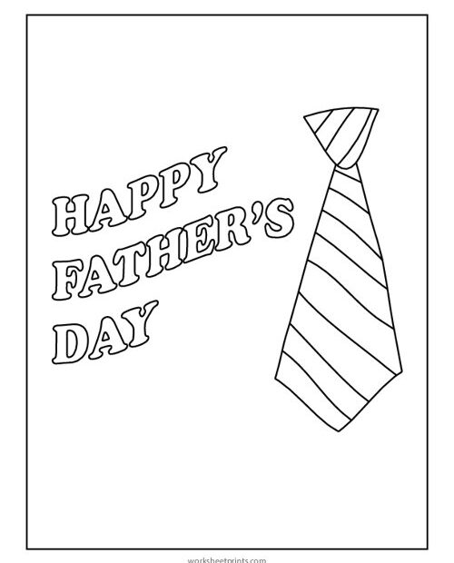 Happy Father 39 s Day Printable Coloring Page