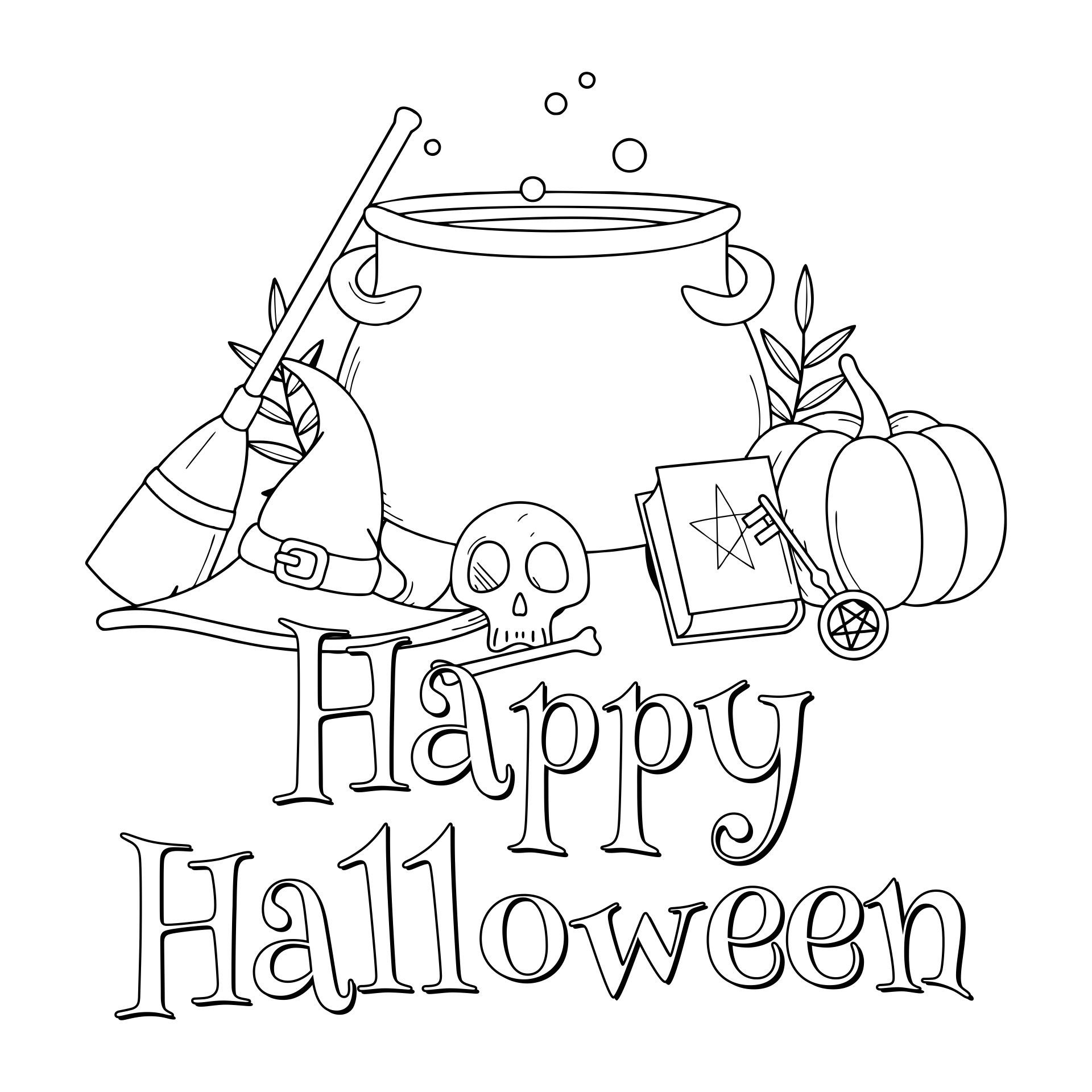 Happy Halloween Coloring Pages 15 Free PDF Printables Printablee