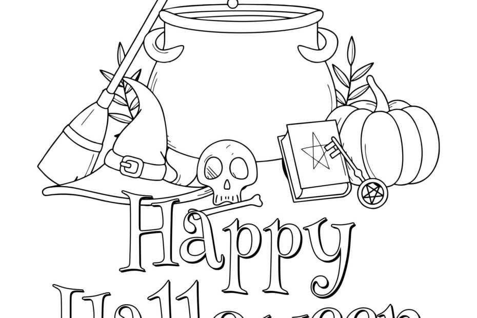 Happy Halloween Coloring Pages 15 Free PDF Printables Printablee