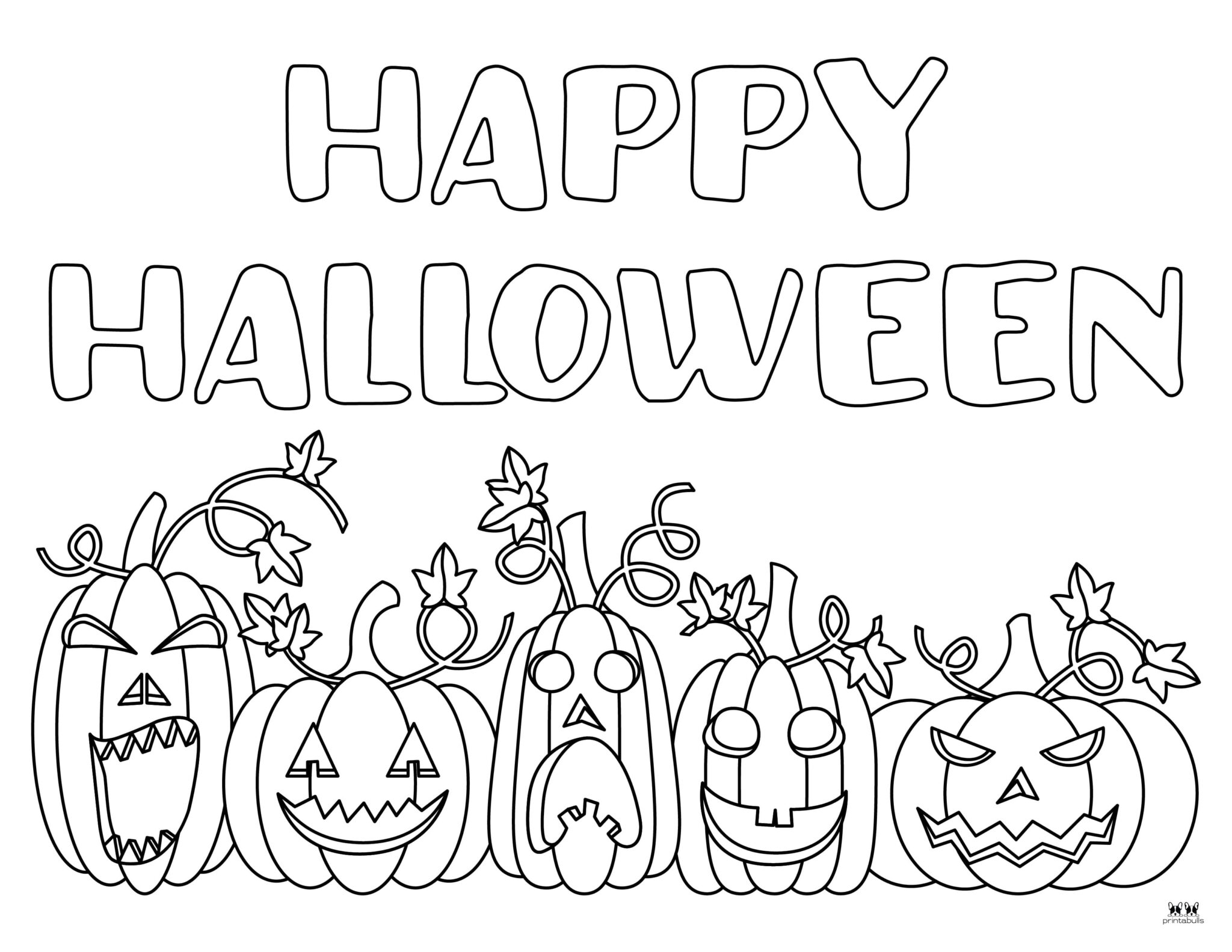 Happy Halloween Coloring Pages 28 FREE Pages Printabulls Happy Halloween Coloring Pages 28 FREE Pages Printabulls