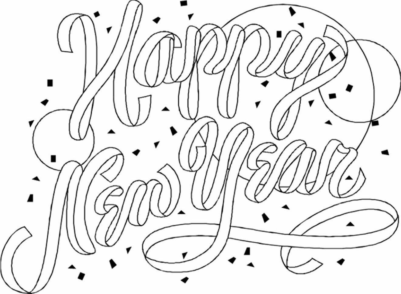 happy new year coloring pages printable happy new year coloring pages printable