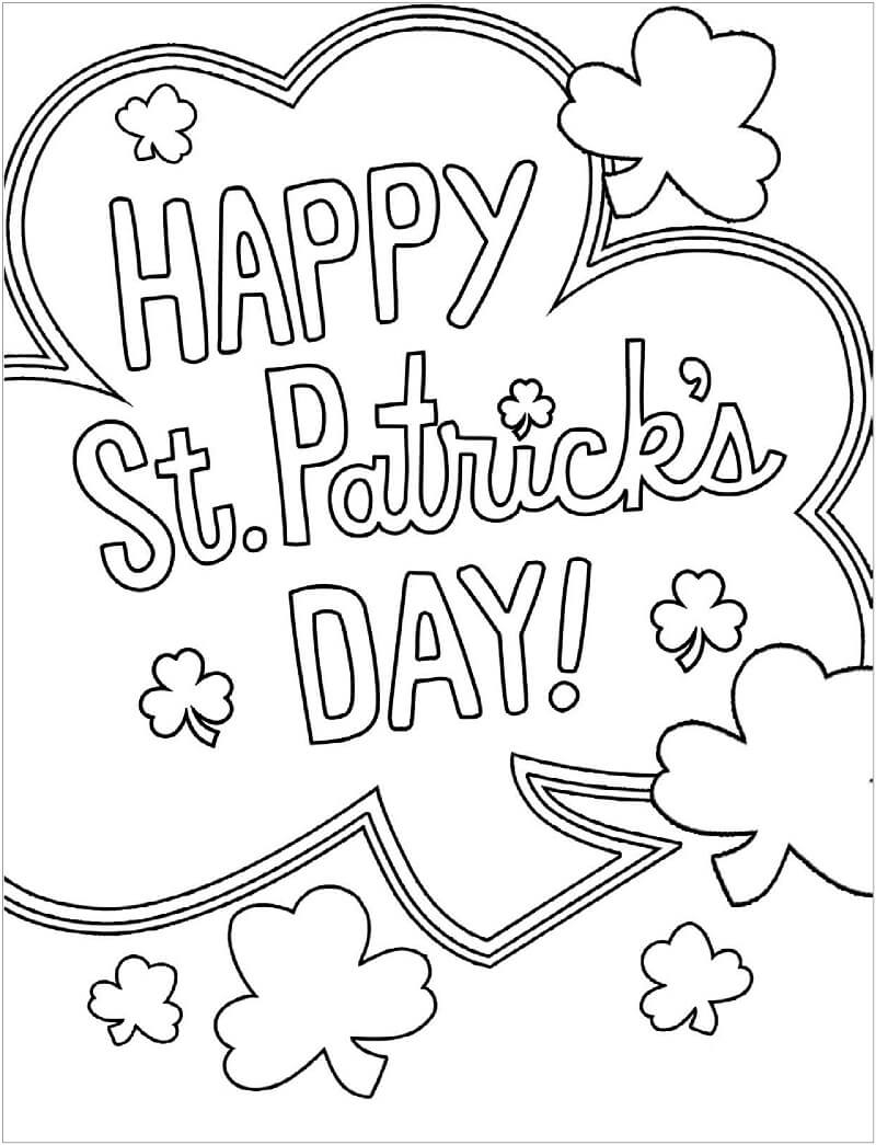 Happy Saint Patrick 39 s Day Coloring Page Free Printable Coloring Pages Happy Saint Patrick 39 s Day Coloring Page Free Printable Coloring Pages