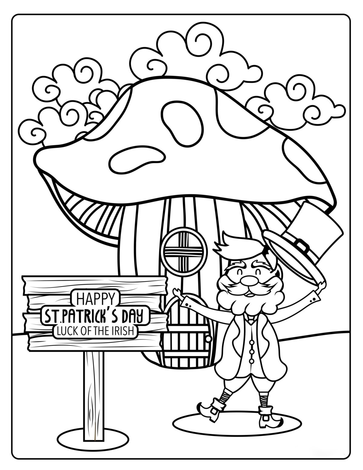 Happy St Patrick S Day Coloring Pages St Patricks Day Coloring Happy St Patrick S Day Coloring Pages St Patricks Day Coloring