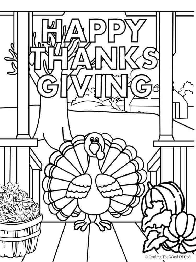 Happy Thanksgiving Coloring Pages