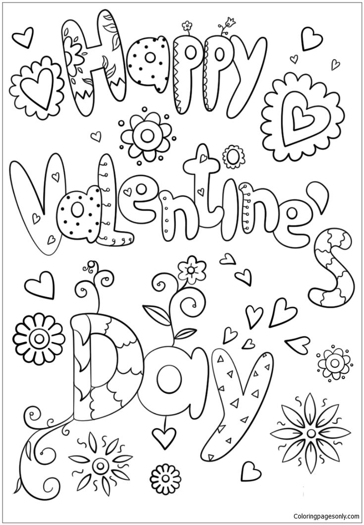 valentine's day free coloring sheets