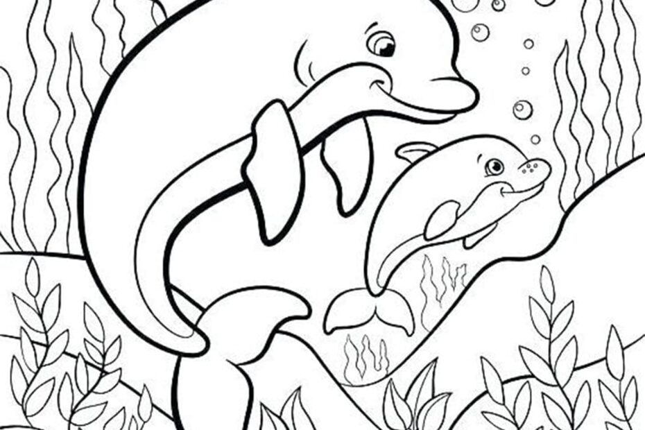 Hard Dolphin Coloring Pages Coloring Home