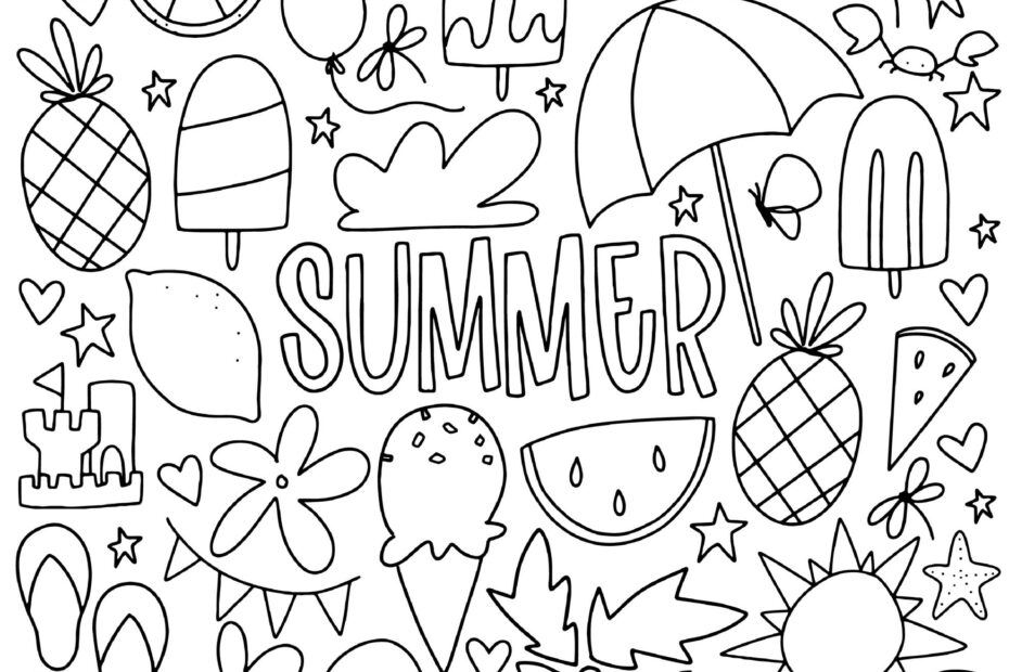 Hard To Color Detailed Summer Coloring Pages For Adults Print Color Craft