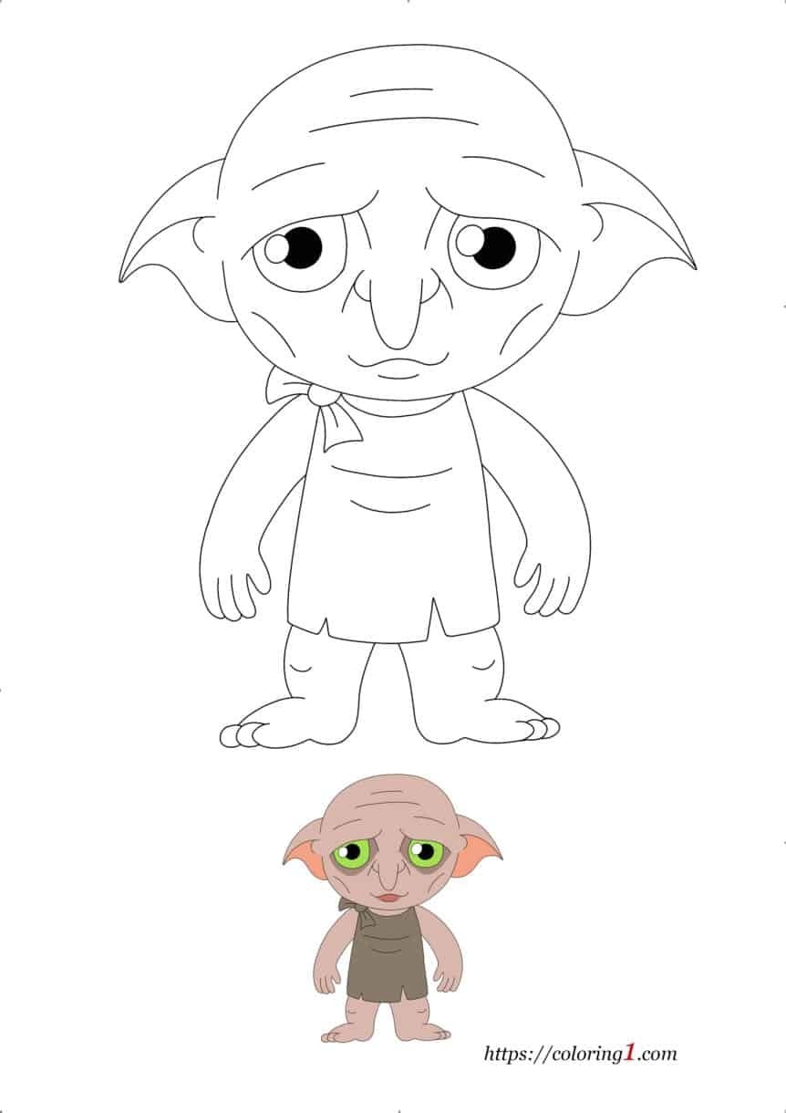 Harry Potter Dobby Coloring Pages 2 Free Coloring Sheets 2021 