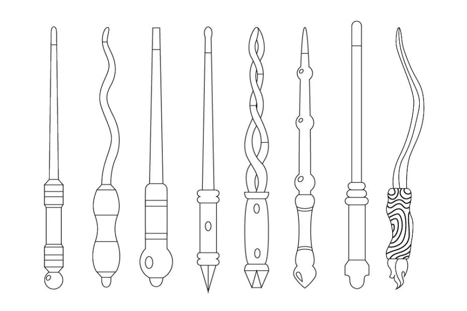 Harry Potter Wand Coloring Pages Coloring Book