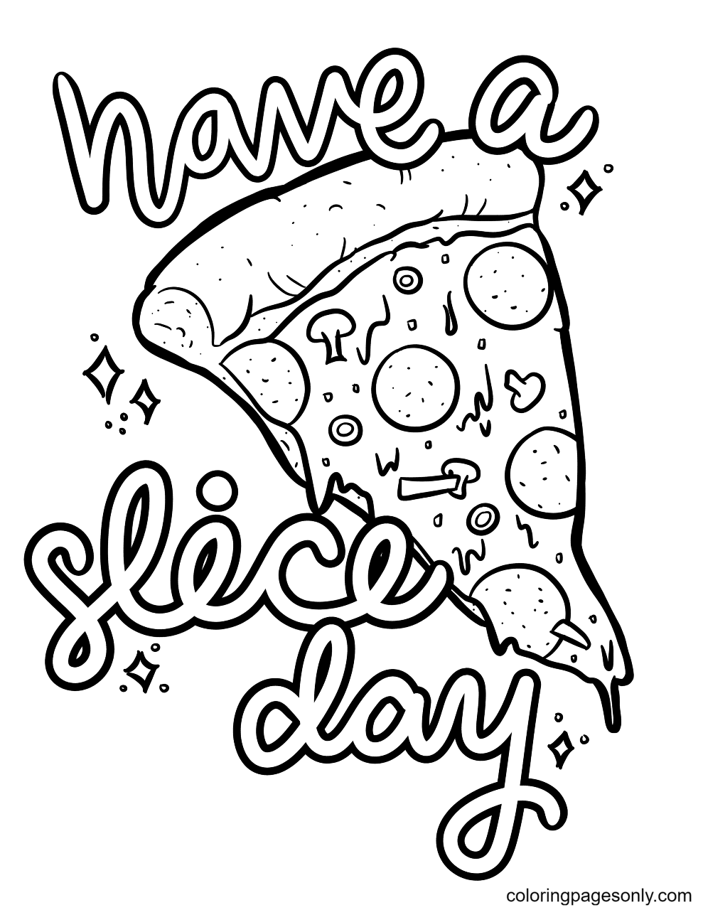 pizza slice coloring sheet pizza slice coloring sheet