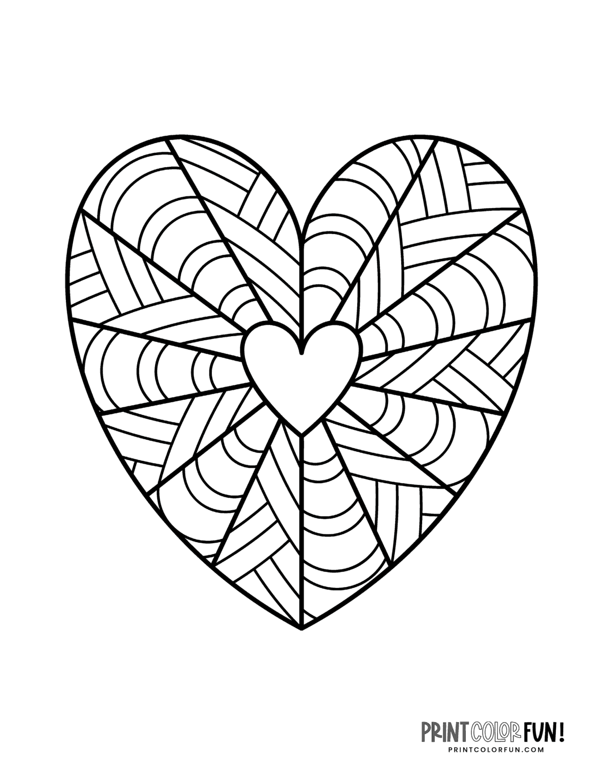 Heart Printable Coloring Page Heart Printable Coloring Page