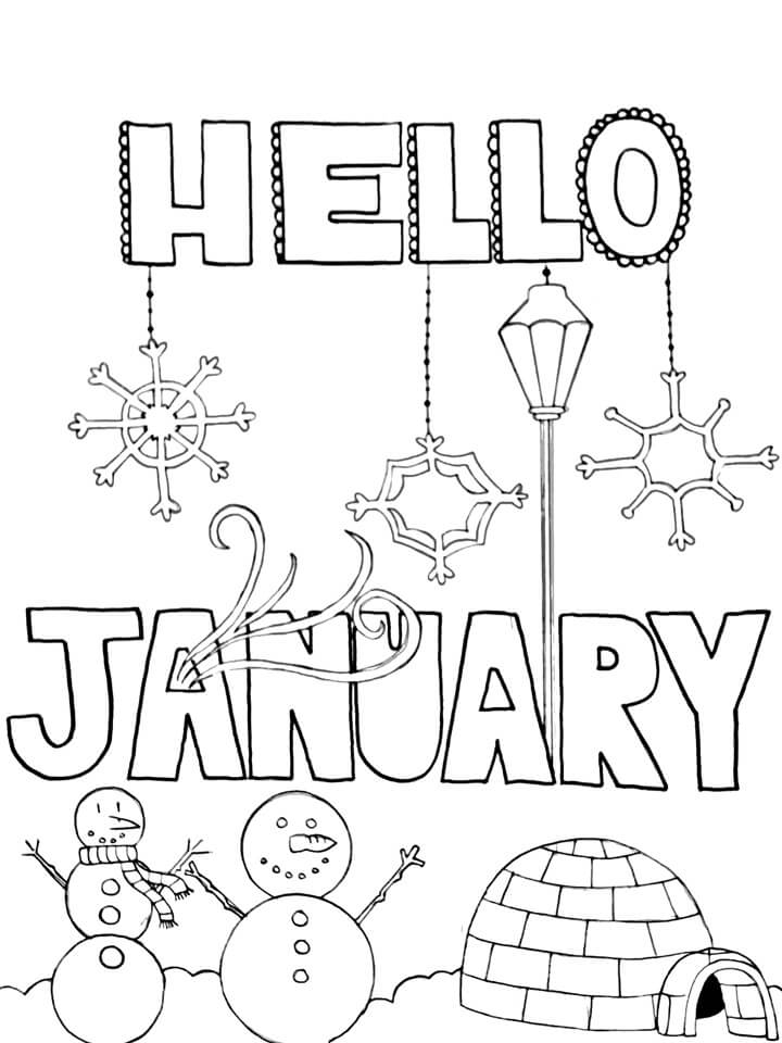 free january color sheet free january color sheet