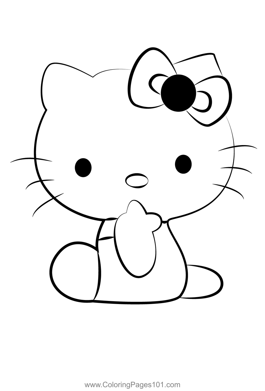 Hello Kitty 1 Coloring Page For Kids Free Hello Kitty Printable Hello Kitty 1 Coloring Page For Kids Free Hello Kitty Printable