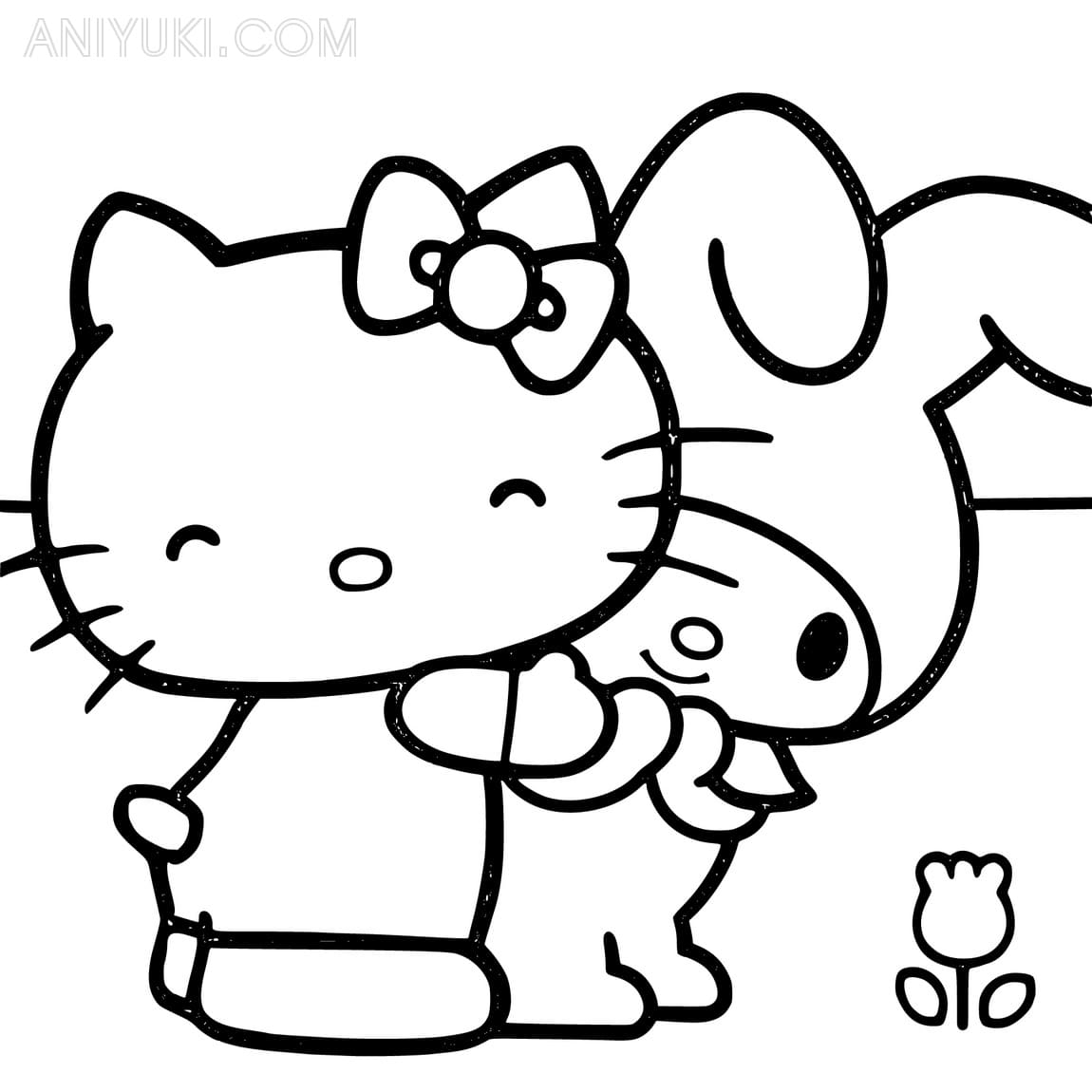 free Hello Kitty color sheets