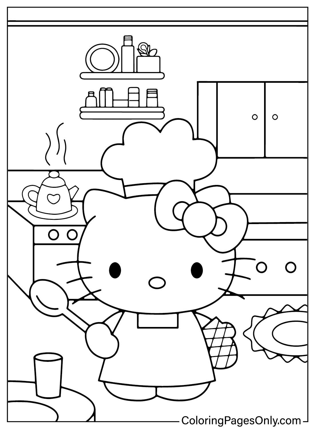 Hello Kitty Coloring Page PDF Free Printable Coloring Pages Hello Kitty Coloring Page PDF Free Printable Coloring Pages