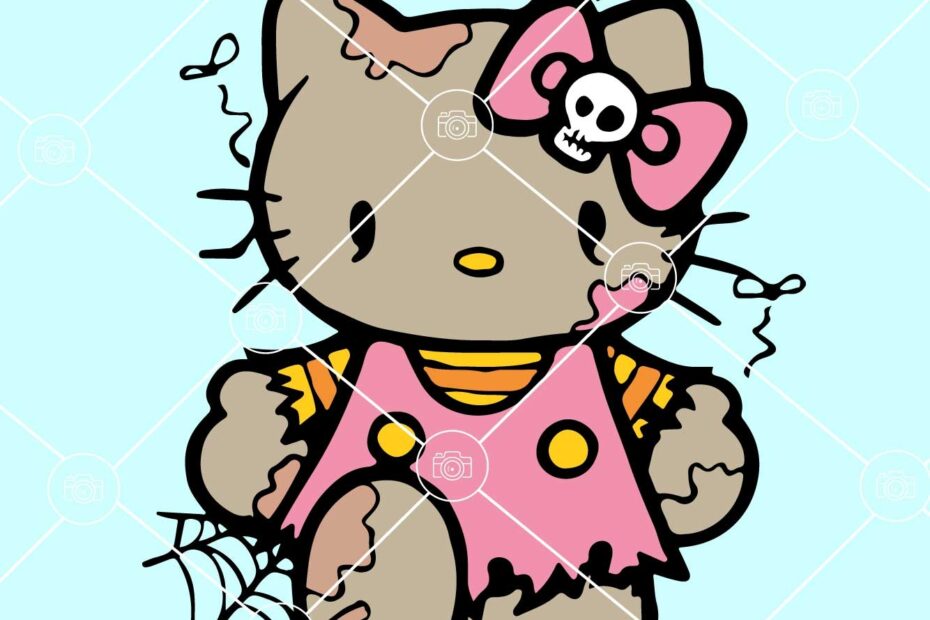 Hello Kitty Zombie SVG Hello Kitty Halloween Svg Disney Halloween Svg