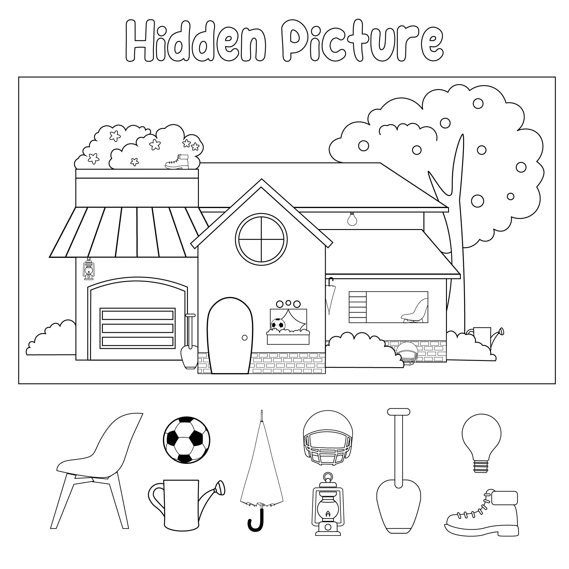 Hidden Object Coloring Pages Printable Infoupdate Hidden Object Coloring Pages Printable Infoupdate