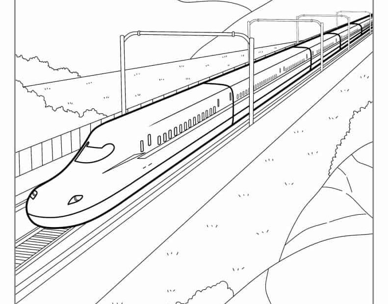 High Speed Train Coloring Pages Coloring Home