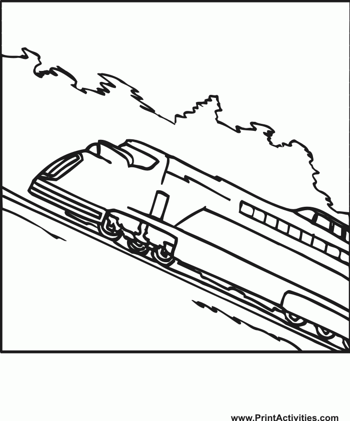 High Speed Train Coloring Pages Coloring Home