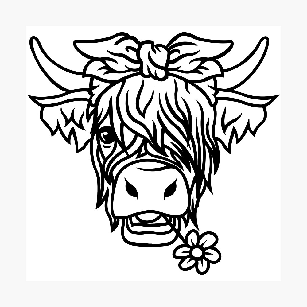Highland Cow Coloring Pages Coloring Home Highland Cow Coloring Pages Coloring Home