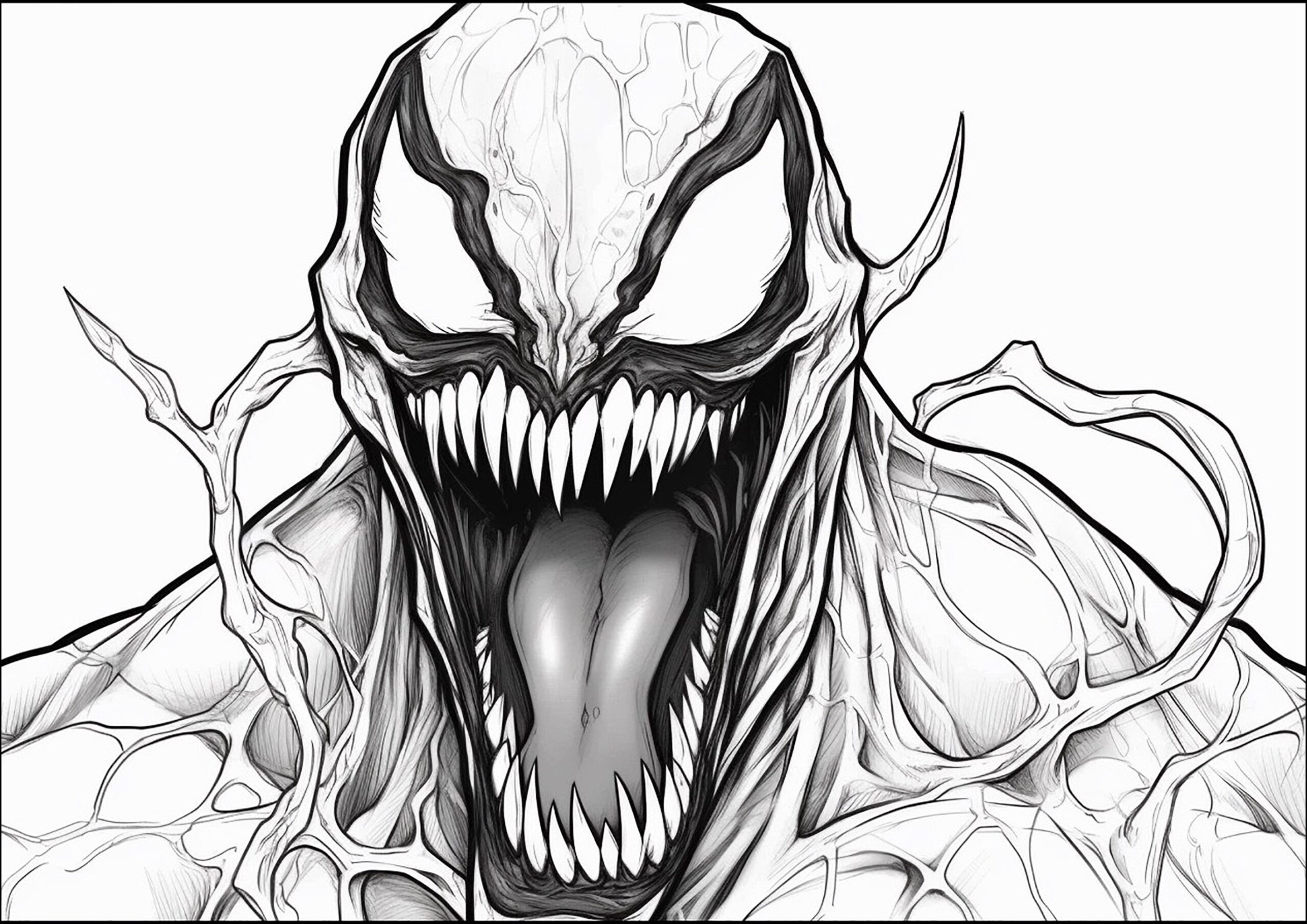 venom color pages free