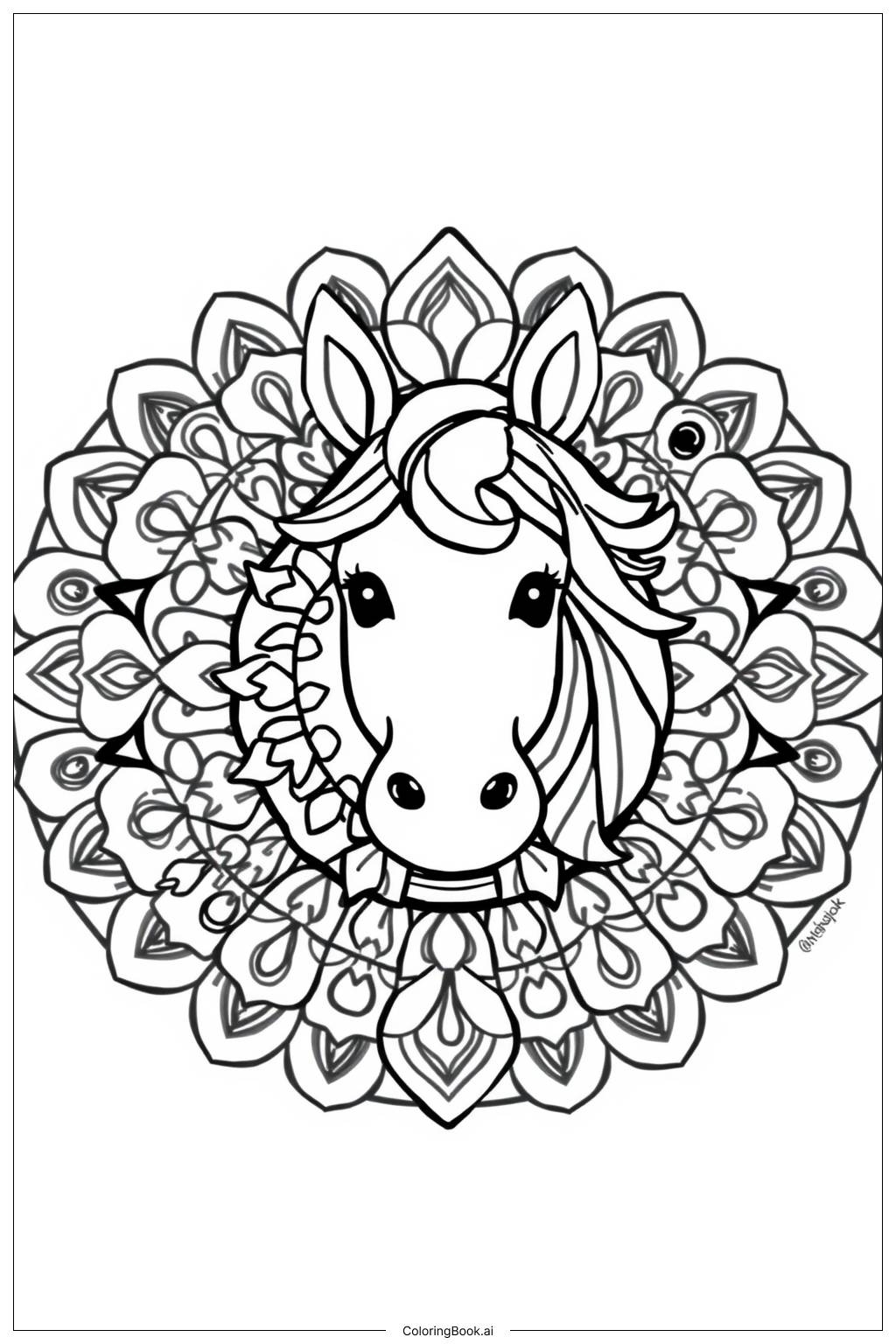 horse picture coloring