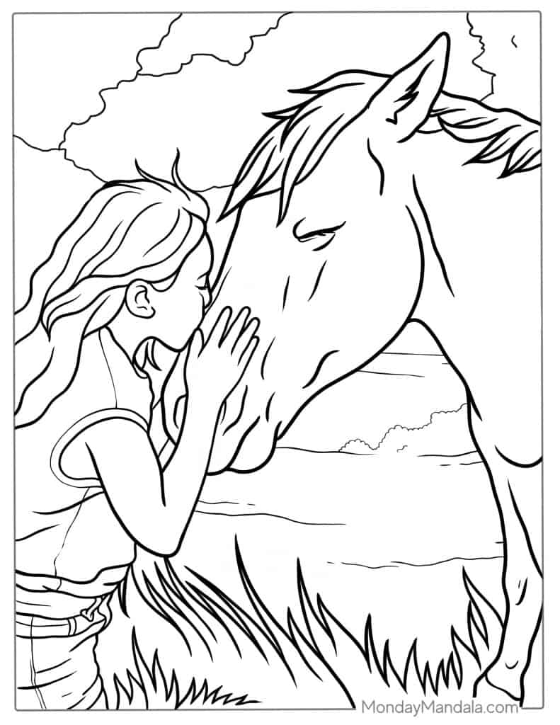 Horse Head Coloring Pages Printable Pdf Infoupdate