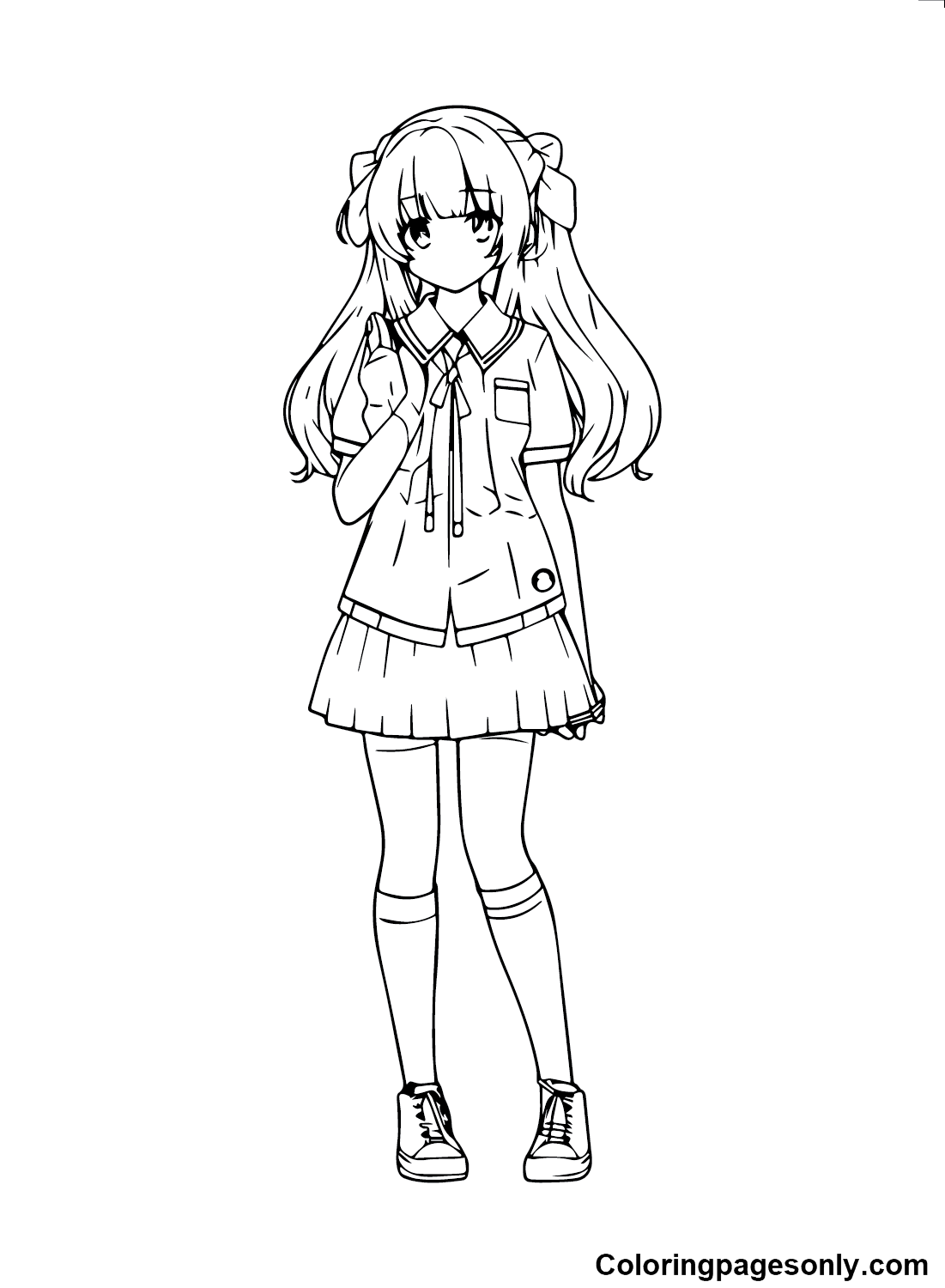 anime girl coloring pages appropriate
