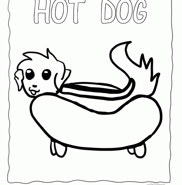 Hot Dog Coloring Pages Coloring Home