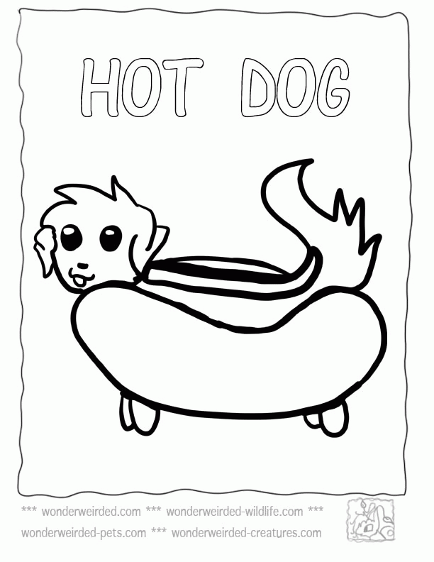 Hot Dog Coloring Pages Coloring Home
