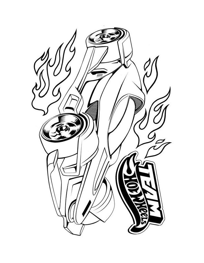 Hot Wheels Coloring Pages Free Printable PDF 