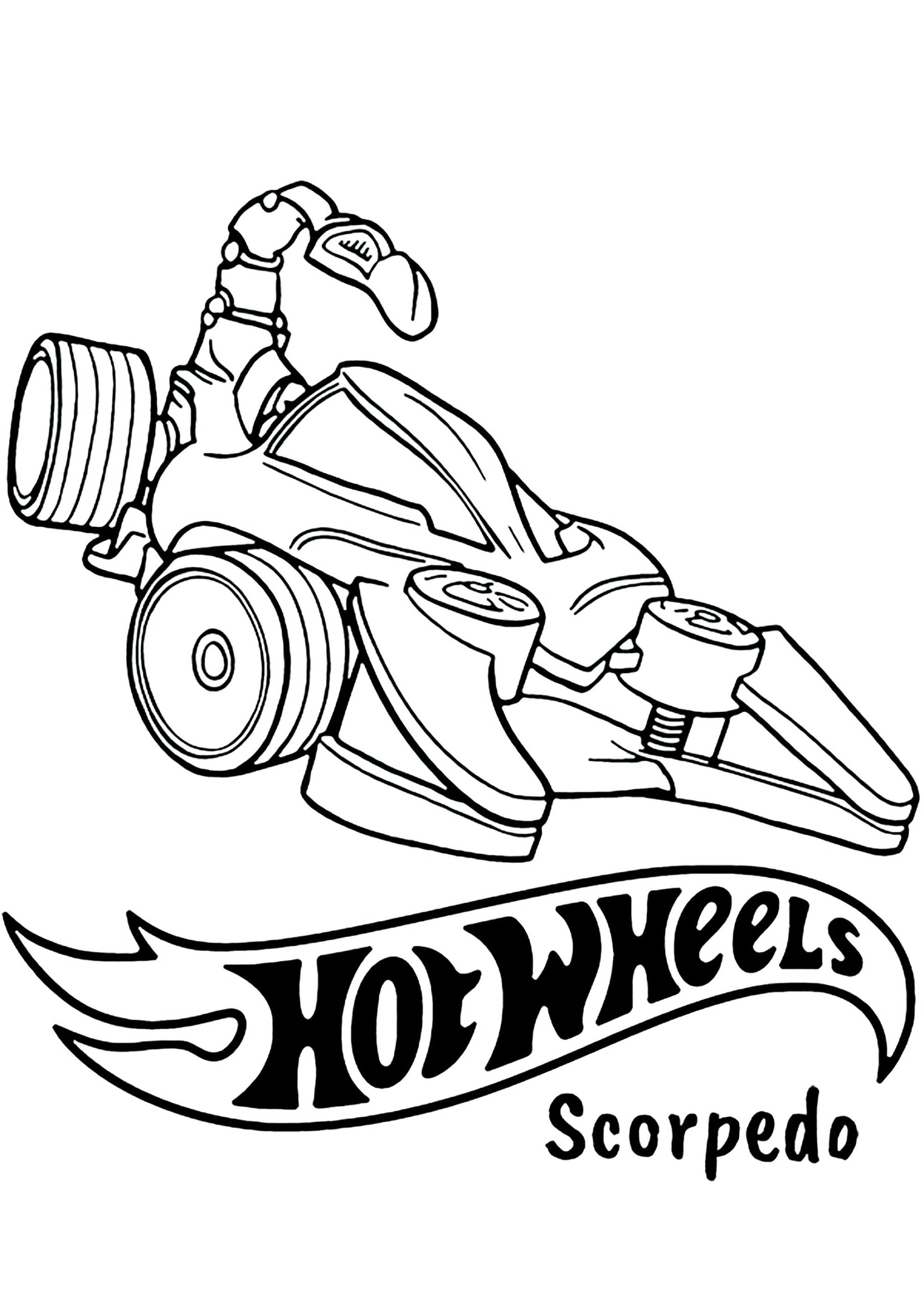 free Hot Wheels coloring sheets
