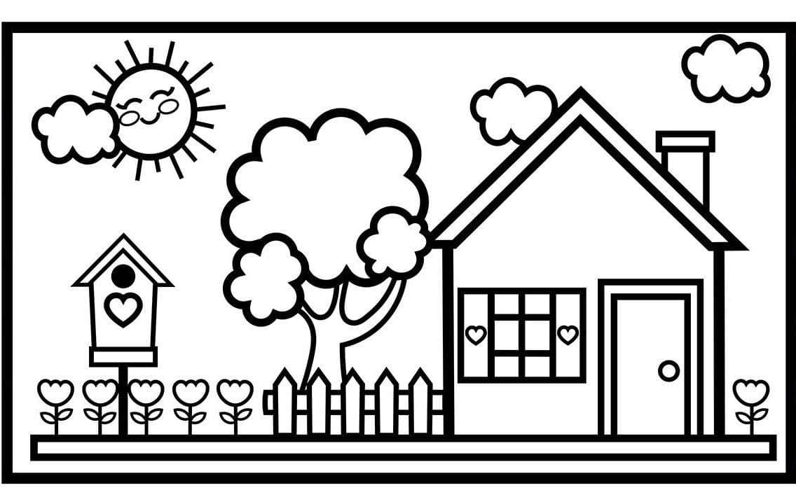 printable coloring sheets house printable coloring sheets house