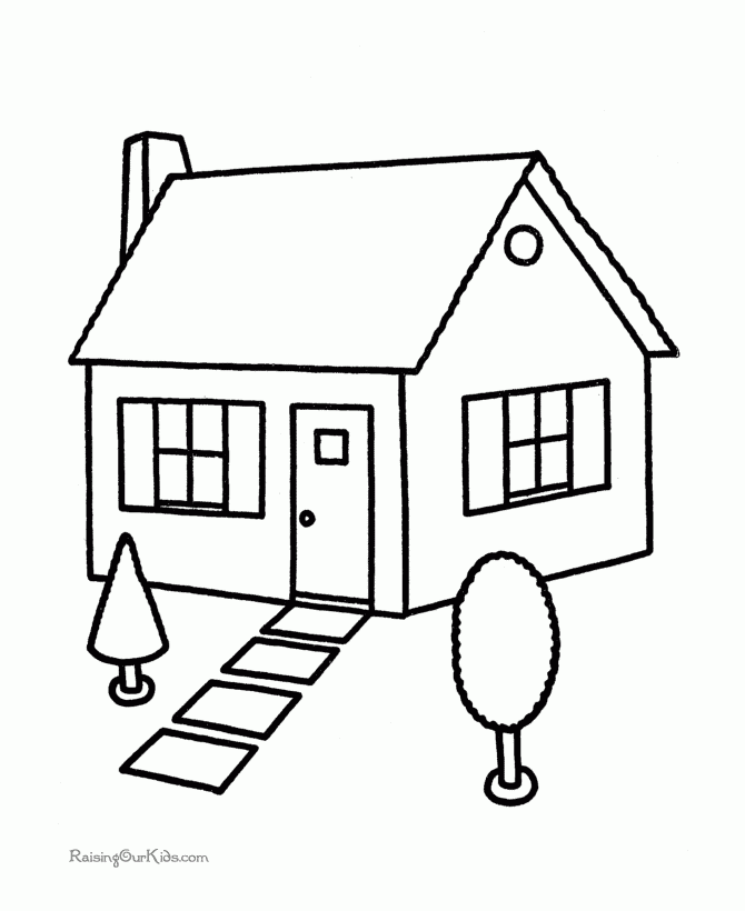 free coloring pages house