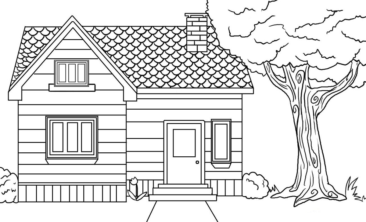House Coloring Pages To Download And Print For Free