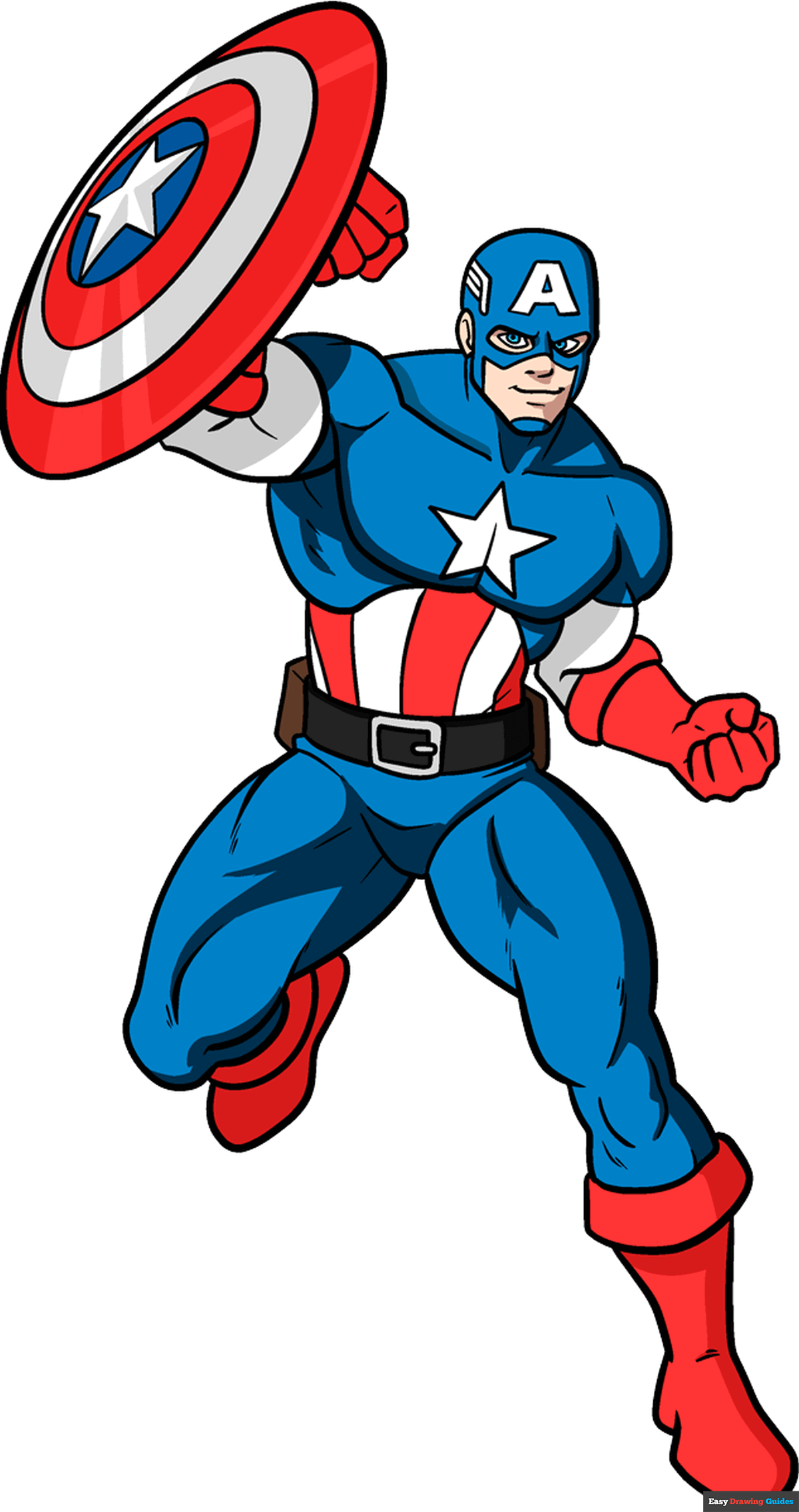 How To Draw Captain America Really Easy Drawing Tutorial 40 OFF
