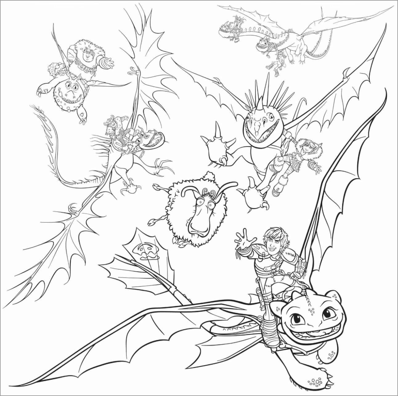 how to train your dragon coloring pages
