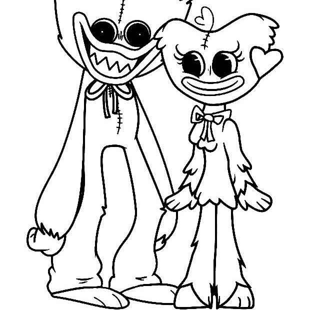 Huggy Wuggy Coloring Pages