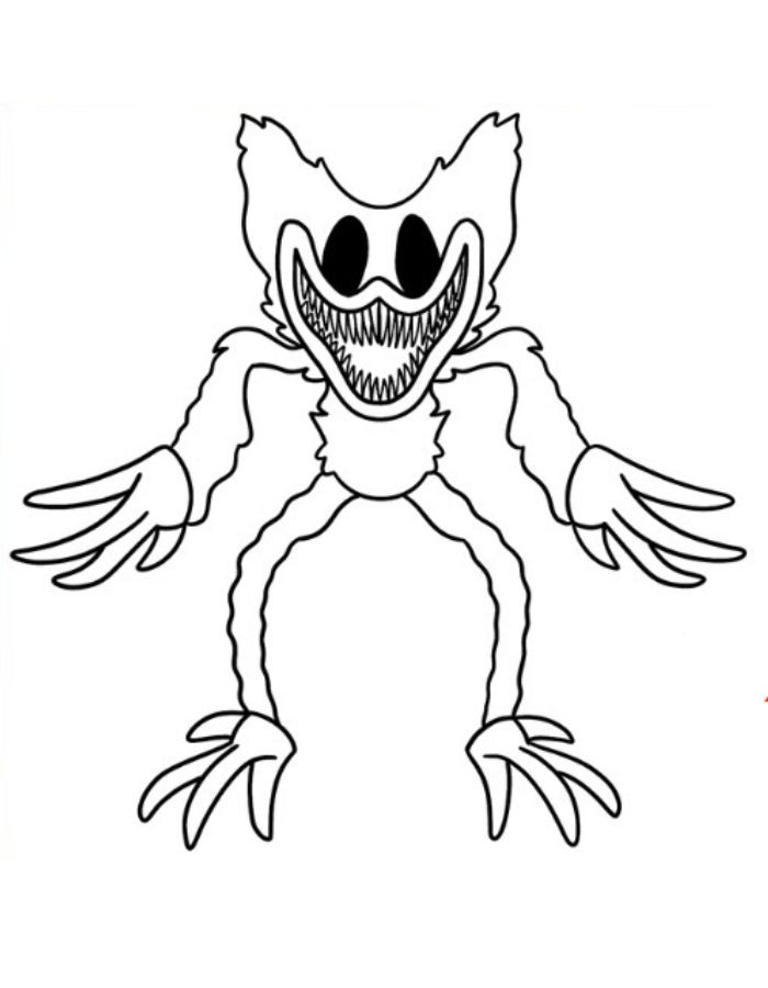 nightmare huggy wuggy coloring pages nightmare huggy wuggy coloring pages