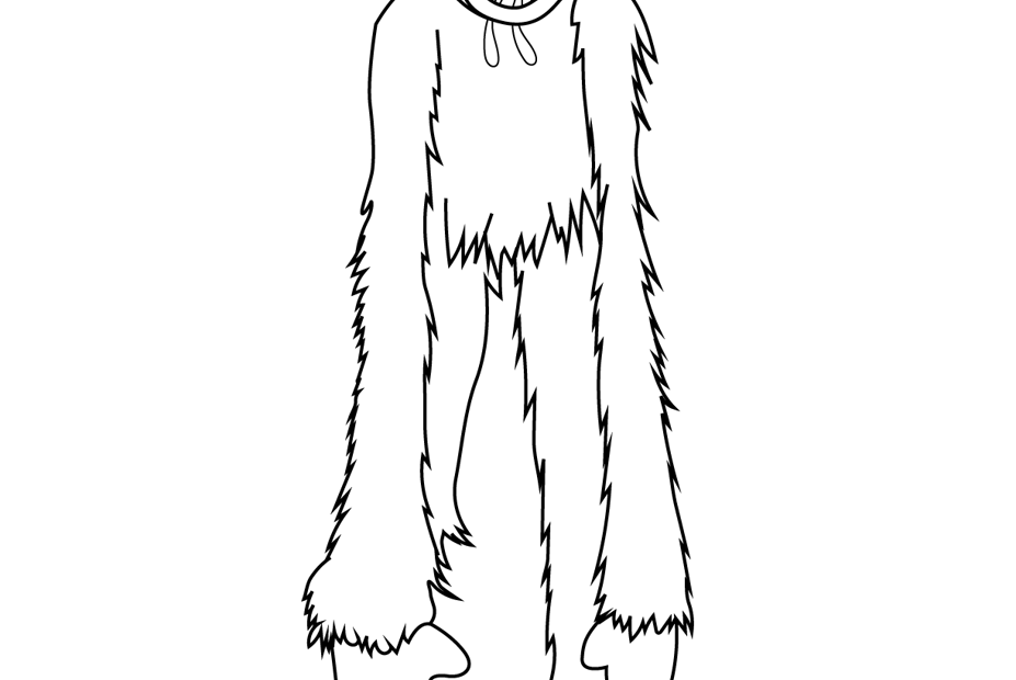 Huggy Wuggy Evil Laughter Poppy Playtime Coloring Page Superhero